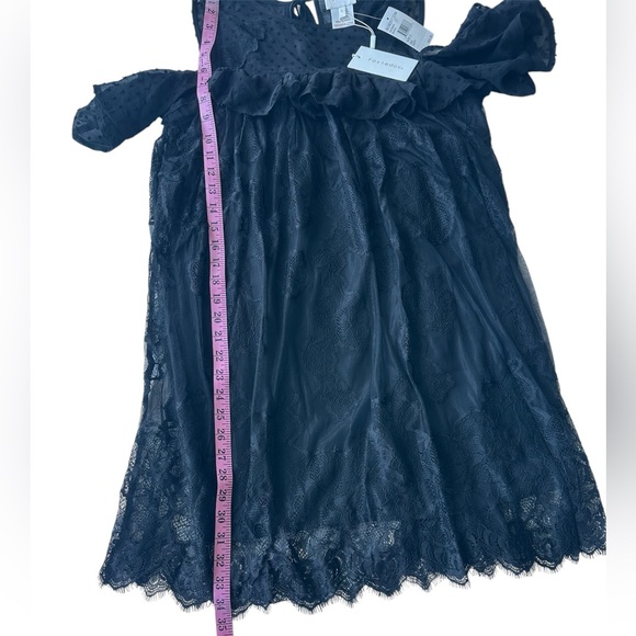 Foxiedox Babette Lace Babydoll Mini Dress Black Size S New with Tag - Picture 15 of 16